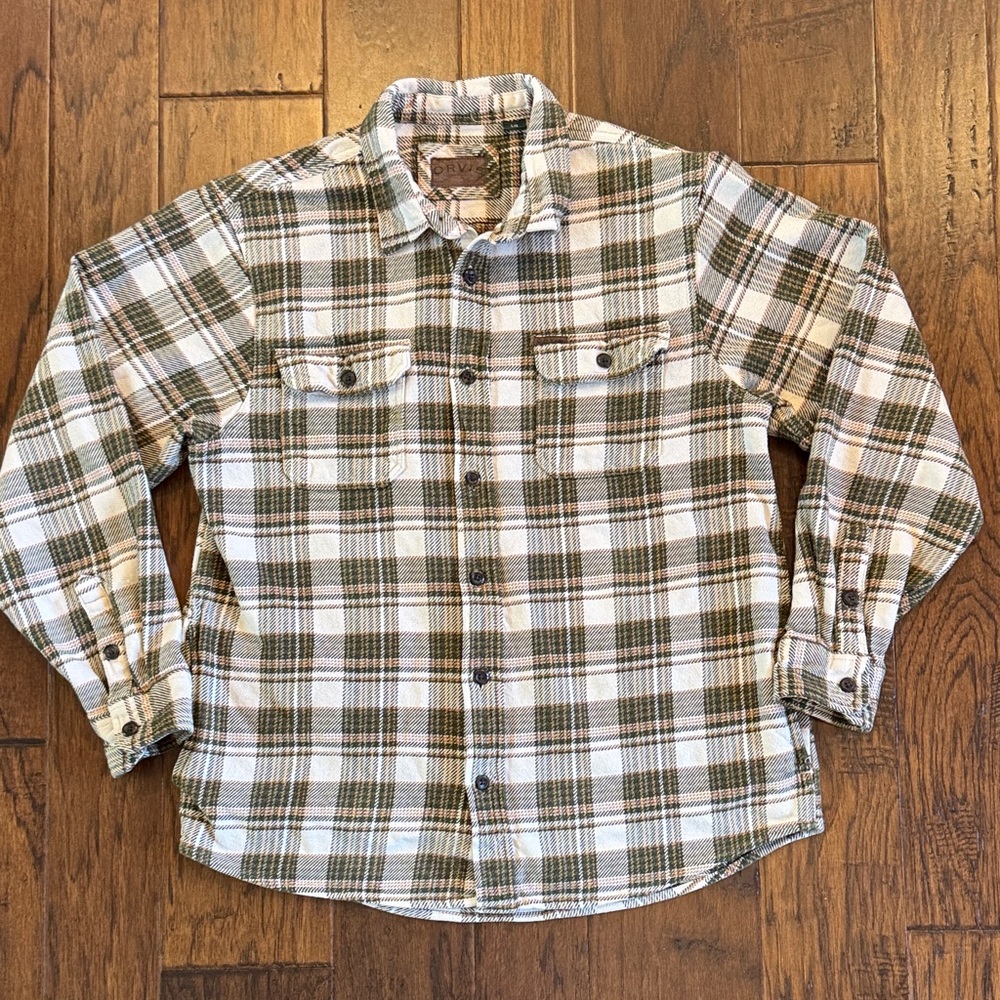 ORVIS Heavyweight Button Down Flannel sz L